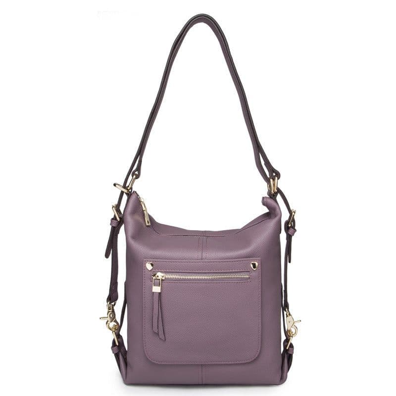 image-New Fashion Casual Tide One Shoulder Top Layer Cowhide Women's Backpack