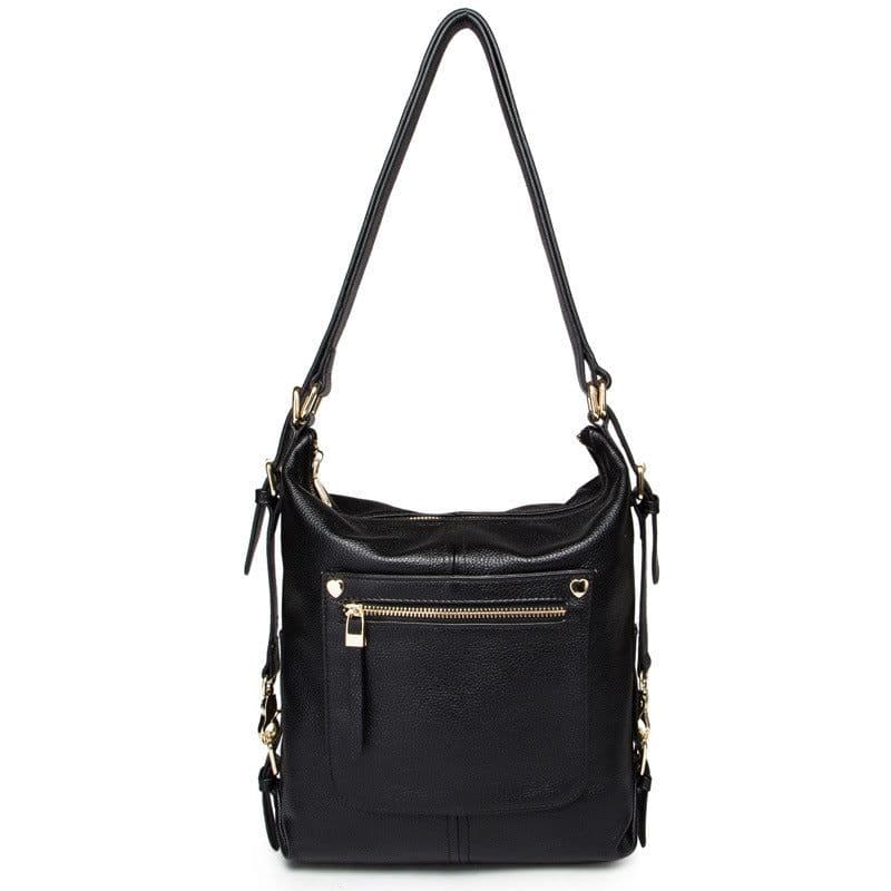 image-New Fashion Casual Tide One Shoulder Top Layer Cowhide Women's Backpack