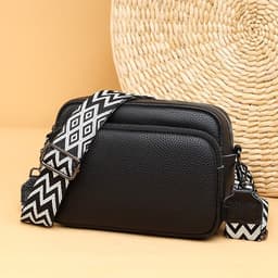 image-Women's Fashion Litchi Pattern Cattle Leather Bag