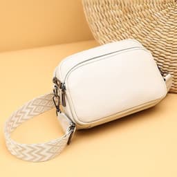 image-Women's Fashion Litchi Pattern Cattle Leather Bag