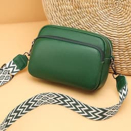 image-Women's Fashion Litchi Pattern Cattle Leather Bag