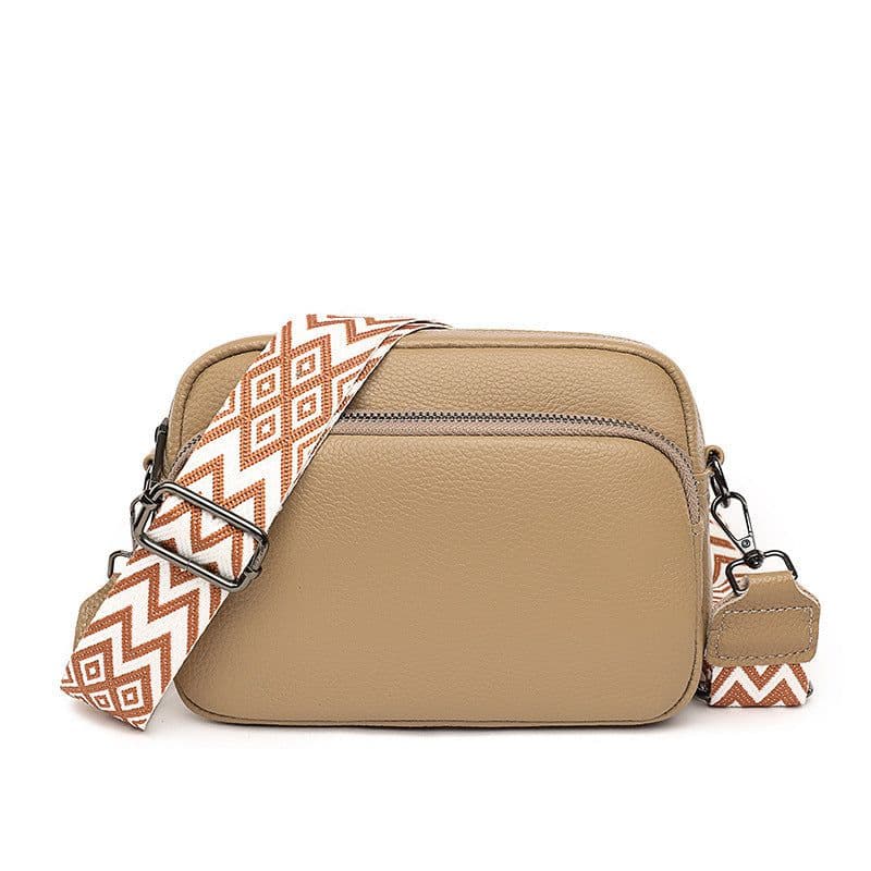 image-Women's Fashion Litchi Pattern Cattle Leather Bag