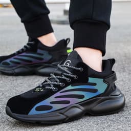 image-Wearing Protective Shoes For Male Workers To Prevent Smashing And Stabbing