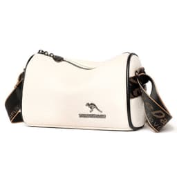 image-Women's Cowhide Round Trendy Fashion Wide Strap Shoulder Messenger Bag