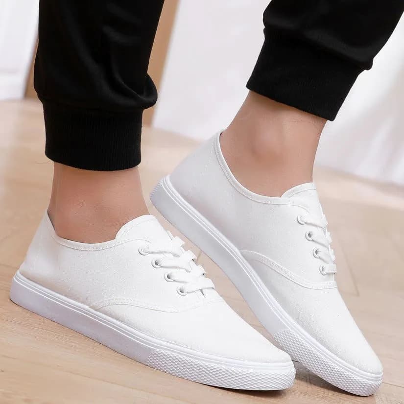 image-Lace-up Canvas All-match Casual Slip-on Easy Wear Couple Shoes Men's And Women's Same Style