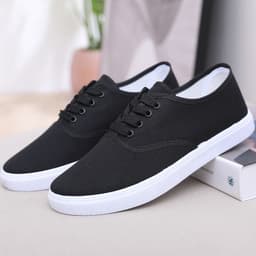 image-Lace-up Canvas All-match Casual Slip-on Easy Wear Couple Shoes Men's And Women's Same Style