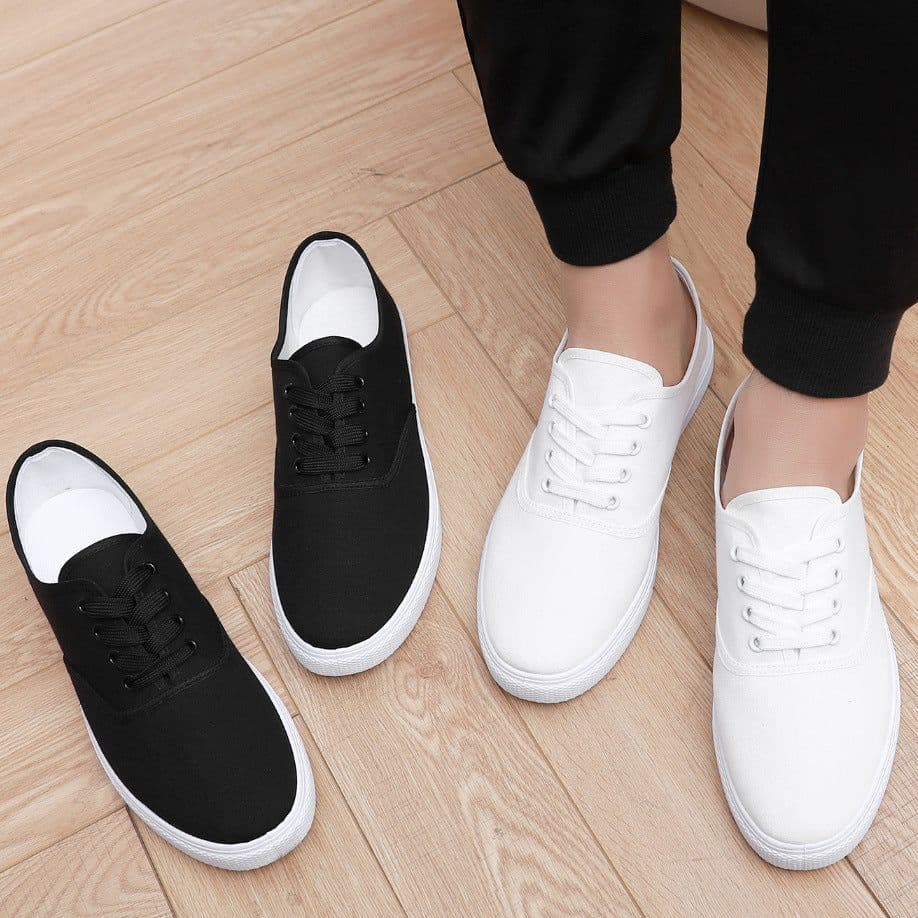 image-Lace-up Canvas All-match Casual Slip-on Easy Wear Couple Shoes Men's And Women's Same Style