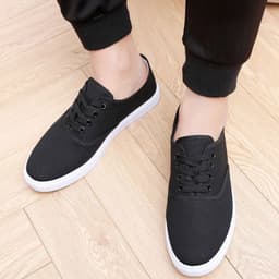 image-Lace-up Canvas All-match Casual Slip-on Easy Wear Couple Shoes Men's And Women's Same Style