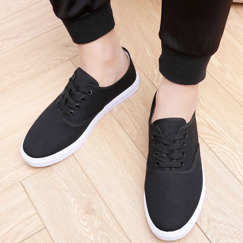 image-Lace-up Canvas All-match Casual Slip-on Easy Wear Couple Shoes Men's And Women's Same Style