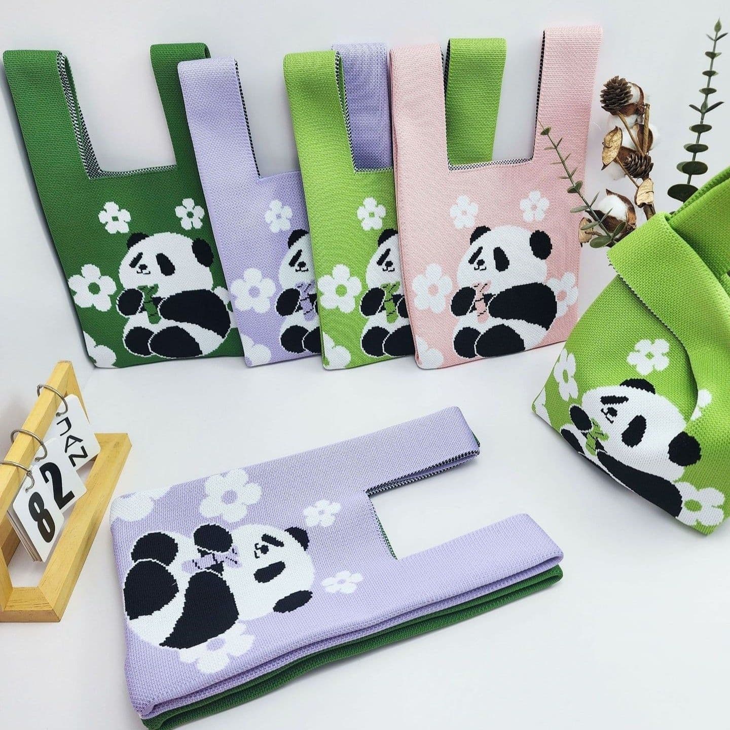 image-Trend Knitting Hand Bag Bucket Bag Gift