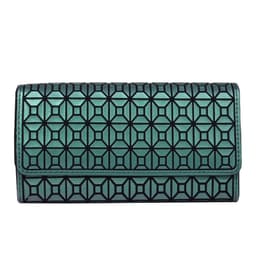 image-Geometric Rhombus Silicone Long Tri-fold Mobile Phone Wallet
