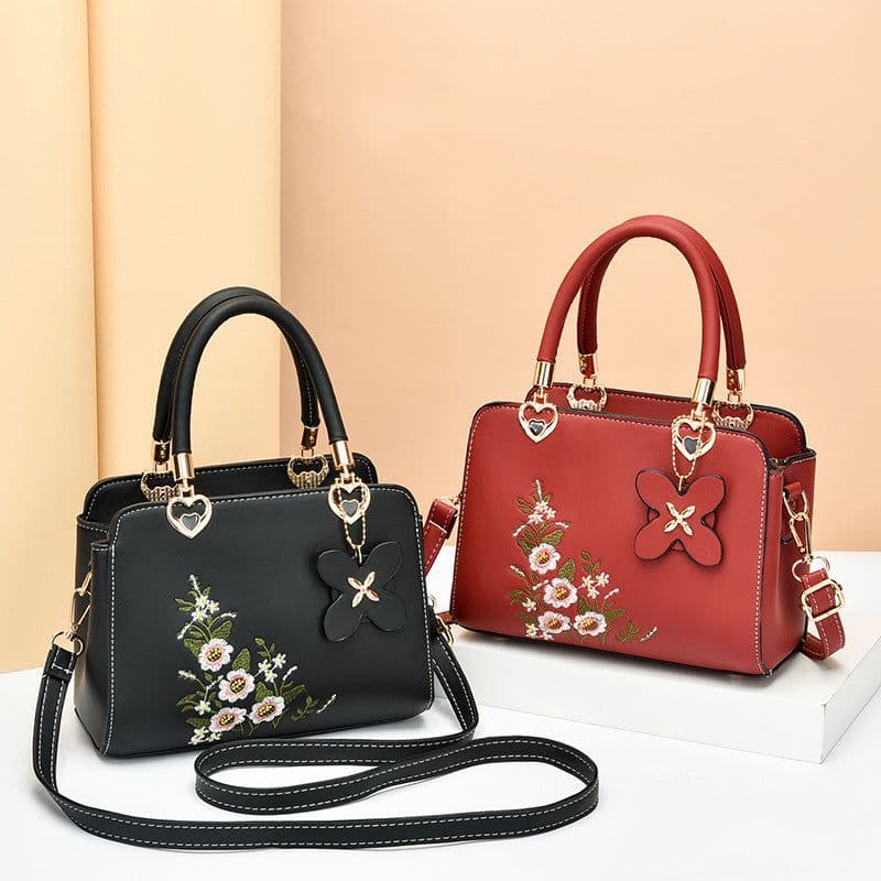 image-European American Fashion Floral Print Decorative Women's Shoulder Crossbody Handbag