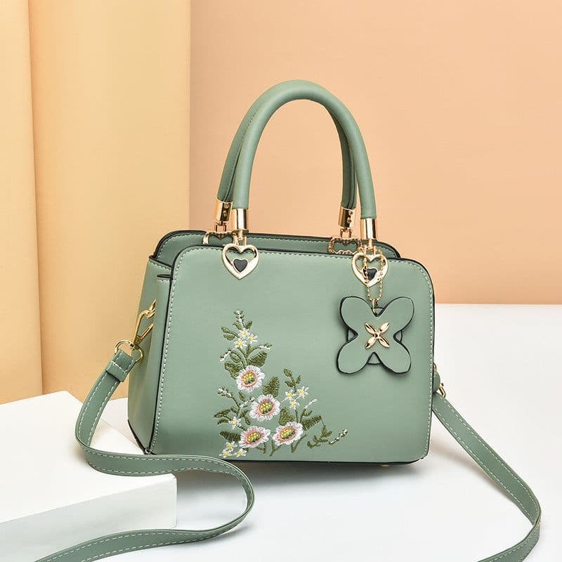 image-European American Fashion Floral Print Decorative Women's Shoulder Crossbody Handbag