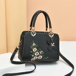 image-European American Fashion Floral Print Decorative Women's Shoulder Crossbody Handbag