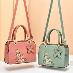 image-European American Fashion Floral Print Decorative Women's Shoulder Crossbody Handbag
