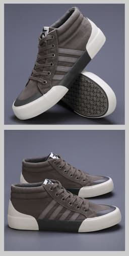 image-Men's High-top Canvas Shoes Korean Style All-matching