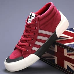 image-Men's High-top Canvas Shoes Korean Style All-matching