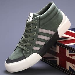image-Men's High-top Canvas Shoes Korean Style All-matching