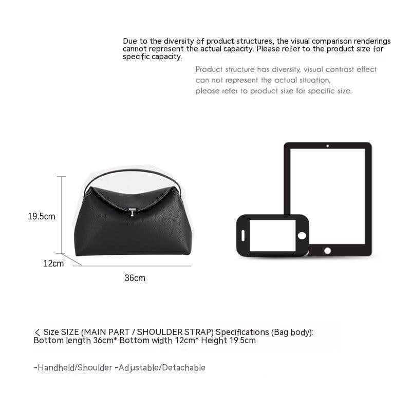 image-Fashion Cattlehide Leather One Shoulder Commuter Women's Bag