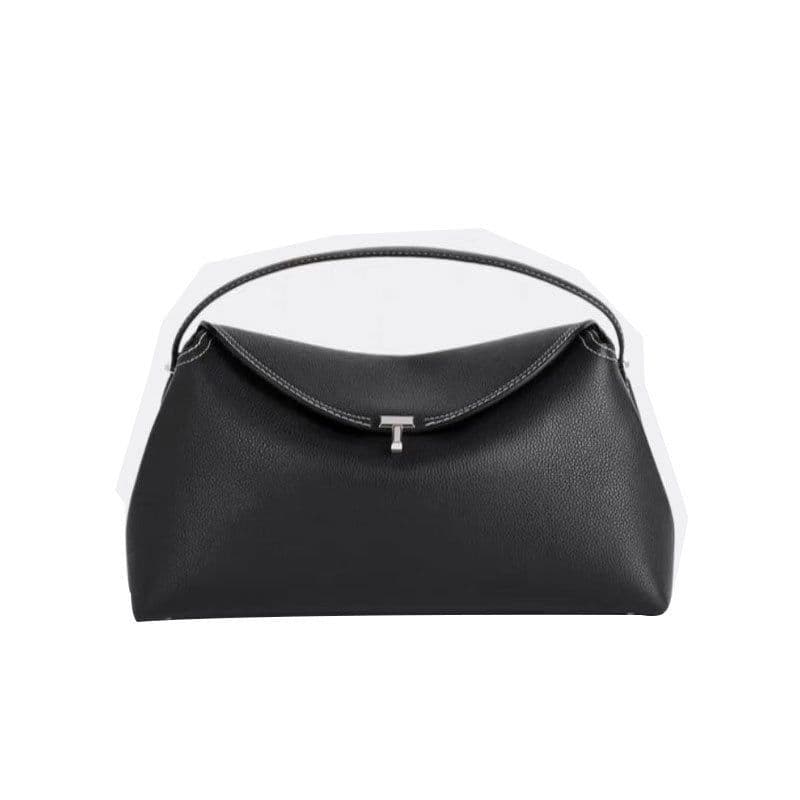 image-Fashion Cattlehide Leather One Shoulder Commuter Women's Bag