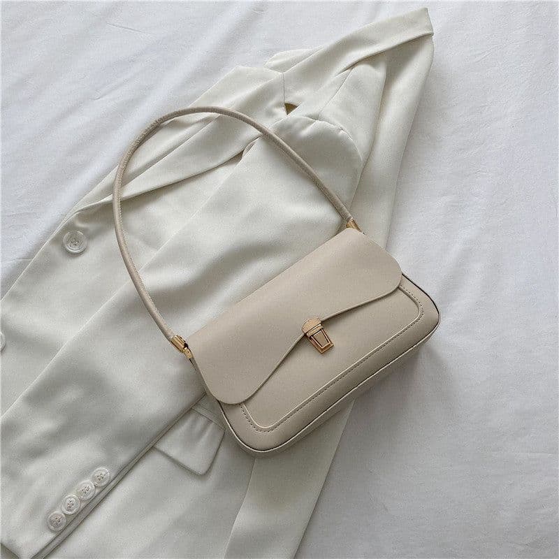 image-One Shoulder Solid Color Simple Bag Women