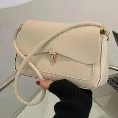 image-One Shoulder Solid Color Simple Bag Women