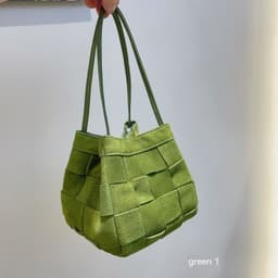 image-Women's Autumn And Winter Cowhide Vintage Weave Portable Shoulder Bag