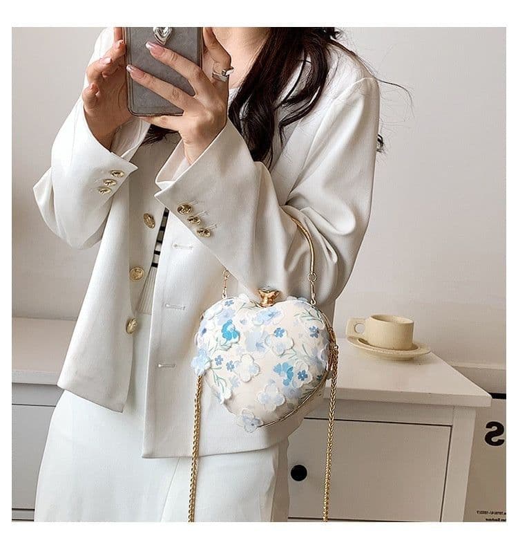 image-Sweet Floral Chain Crossbody Bag Fashion Tote
