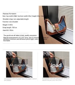 image-Women's New Special-interest Design Diamond Chain Shoulder Bag