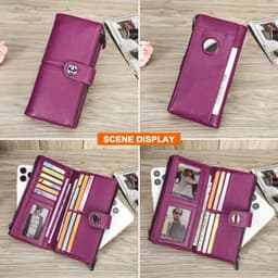 image-Long Buckle Cowhide Wallet