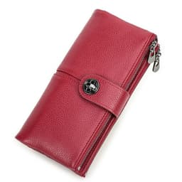 image-Long Buckle Cowhide Wallet