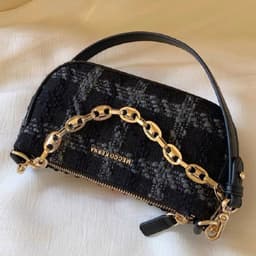 image-Women's One-shoulder Crossbody Smoky Plaid Underarm Bag