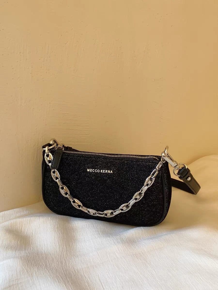 image-Women's One-shoulder Crossbody Smoky Plaid Underarm Bag