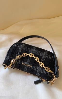 image-Women's One-shoulder Crossbody Smoky Plaid Underarm Bag