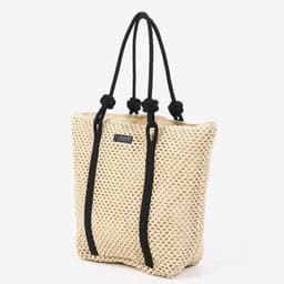 image-Simple Large Capacity One Shoulder Hollow Out Woven Bag