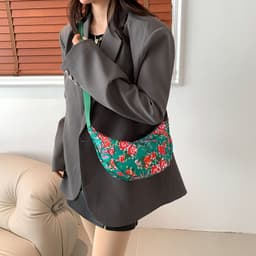 image-Big Flower Ethnic Crossbody Bag For Women