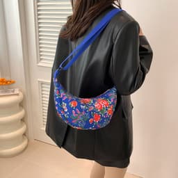 image-Big Flower Ethnic Crossbody Bag For Women