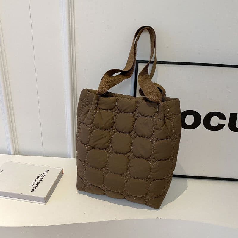 image-Women's Cotton-padded Fashionable Simple Handbag
