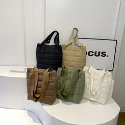 image-Women's Cotton-padded Fashionable Simple Handbag
