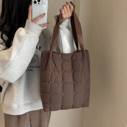 image-Women's Cotton-padded Fashionable Simple Handbag