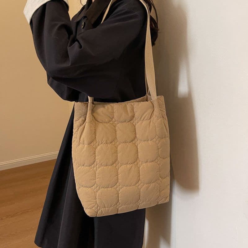 image-Women's Cotton-padded Fashionable Simple Handbag