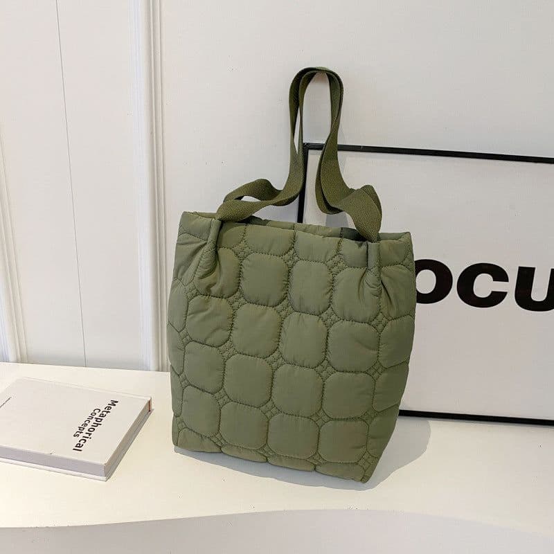 image-Women's Cotton-padded Fashionable Simple Handbag
