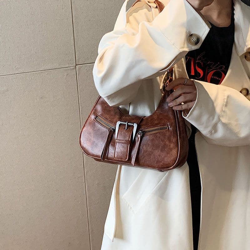 image-Women's One-shoulder Niche Original Design New Autumn And Winter Maillard Style Underarm Bag