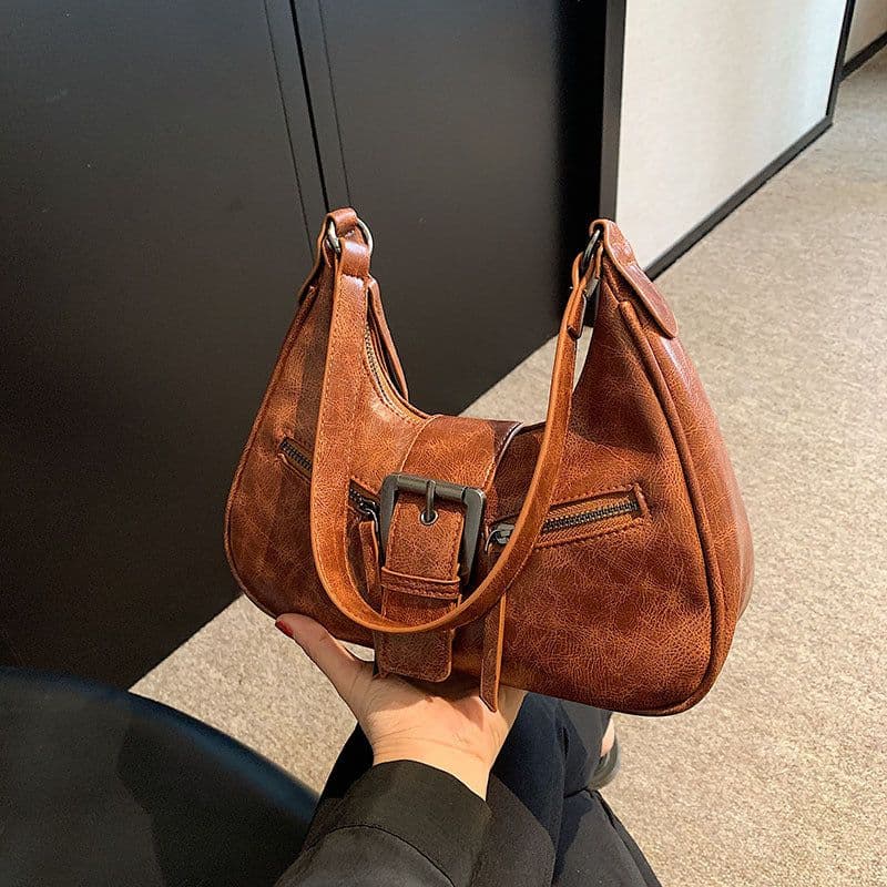 image-Women's One-shoulder Niche Original Design New Autumn And Winter Maillard Style Underarm Bag