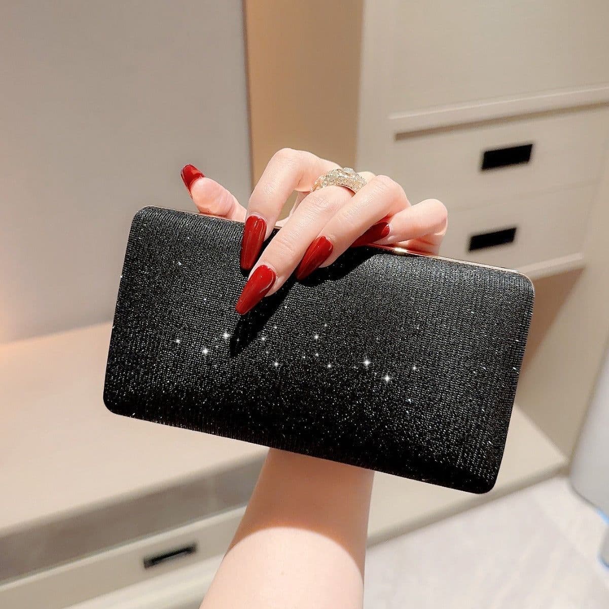 image-Fashion Rhinestone Ring Shiny Wallet