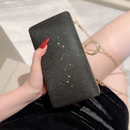image-Fashion Rhinestone Ring Shiny Wallet