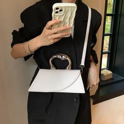 image-Fashionable All-match Women's PU Portable Single Messenger Bag