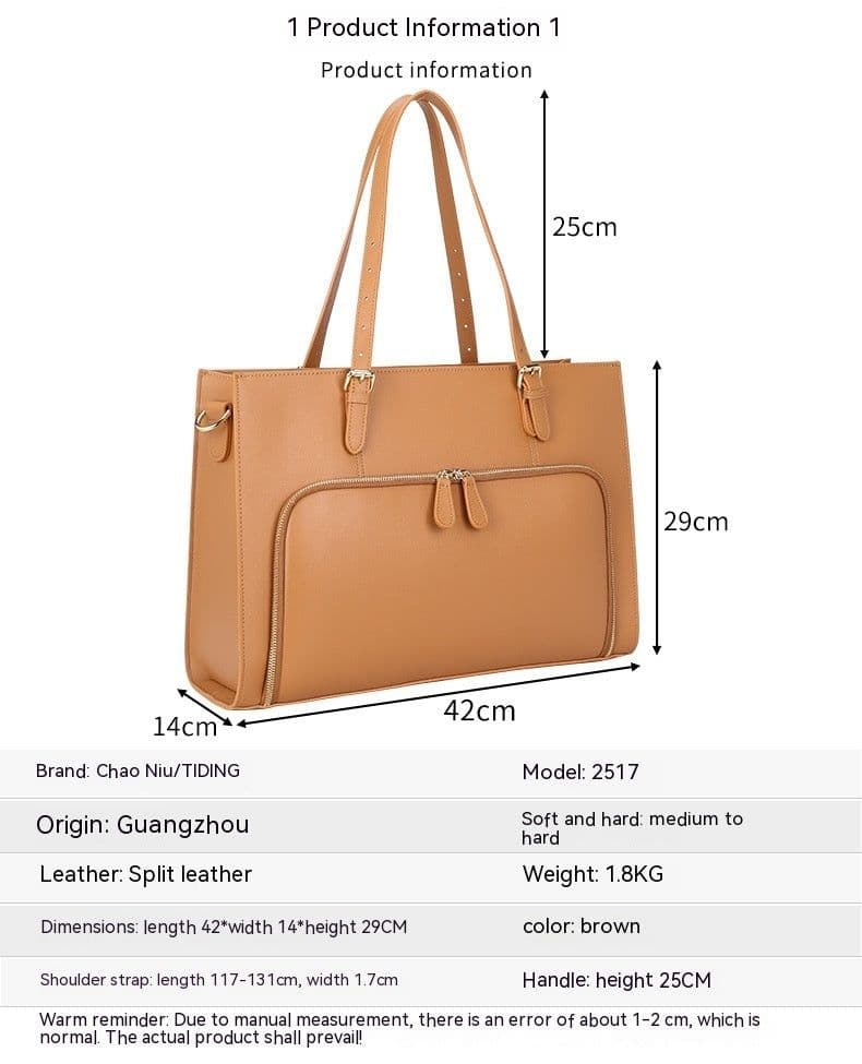 image-Women's Large Capacity Fashion Shoulder Crossbody Portable Large Bag High Sense