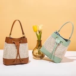 image-Fashion Women's Hollow Bucket Bag