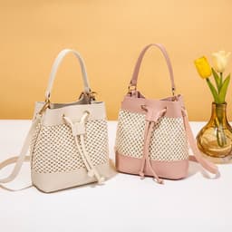 image-Fashion Women's Hollow Bucket Bag